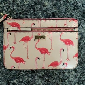 Kate spade flamingo wristlet